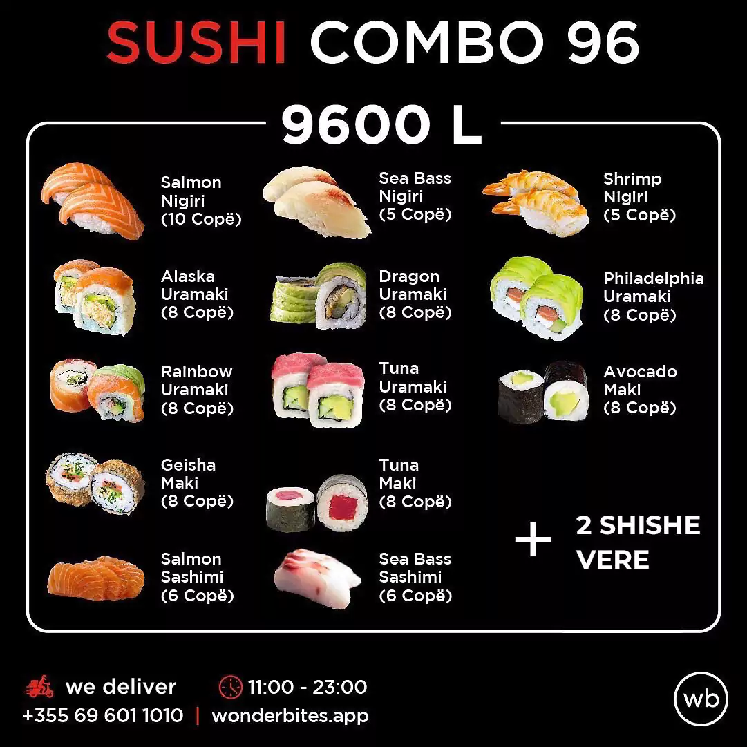 Sushi Combo 96 Copë