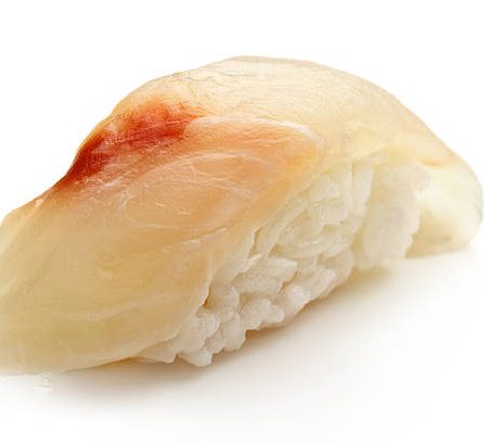 sea bass sushi isolated