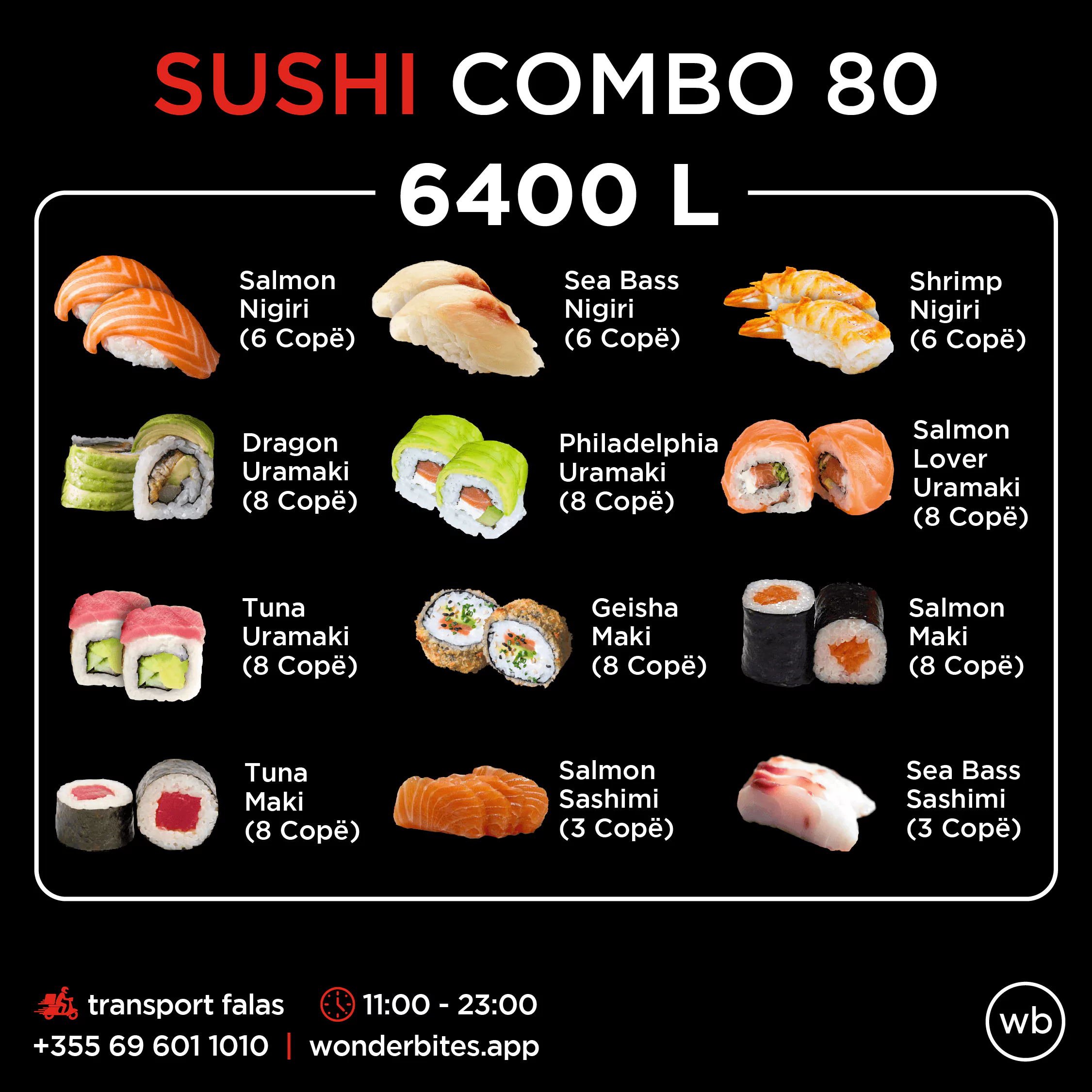 Sushi combo 80-6400L